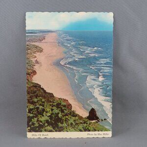 Vintage Postcard - Miles of Beach Oregon Coast - Dexter Press